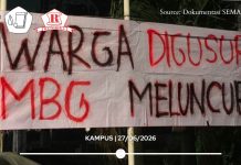 Kelembagaan SEMA-BPM FH Bersama Aliansi Mahasiswa Gelar Aksi Pemasangan Banner Kritik MBG